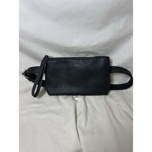 Co-lab Bags Belt Bag Fanny Pack Black Vegan Pebble Leather Small
